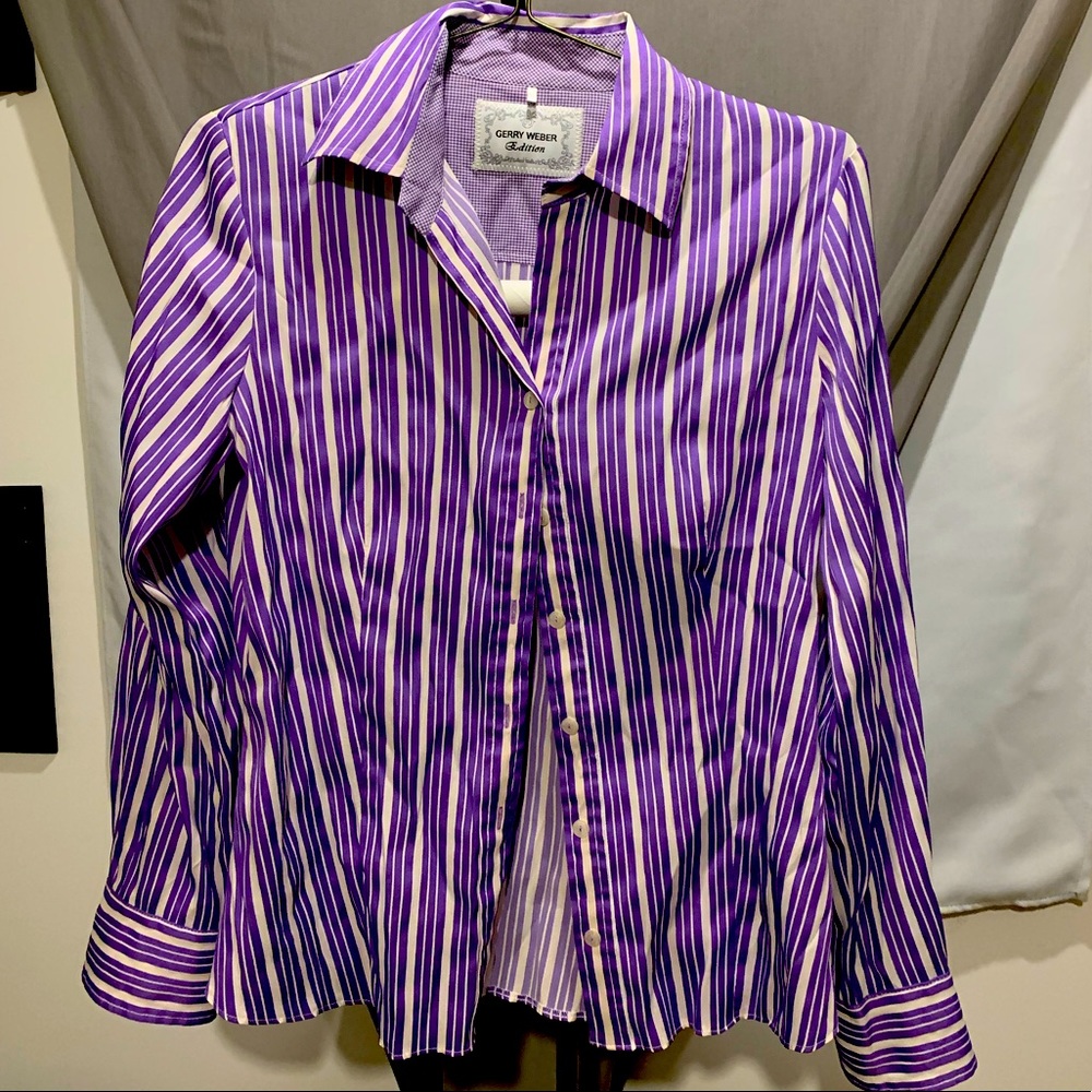 Gerry Weber purple striped button down